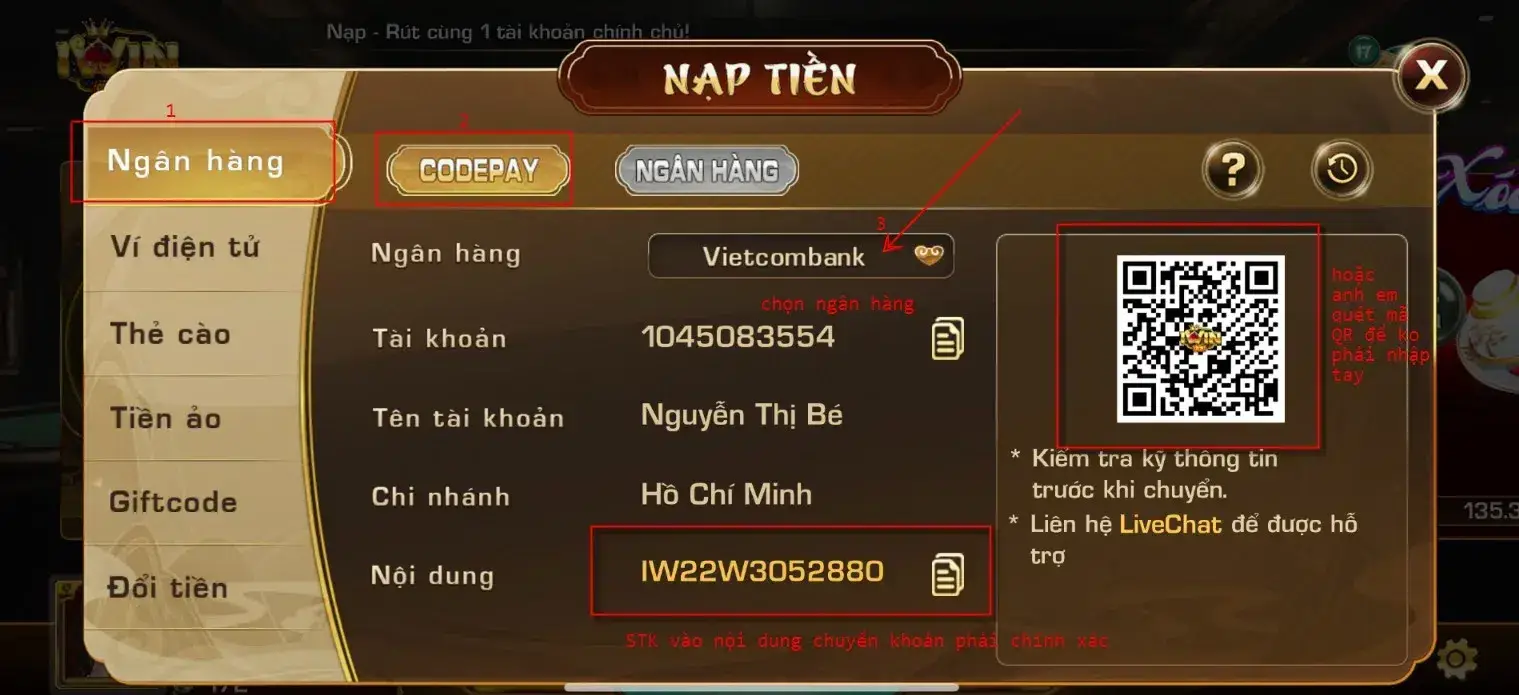 Nạp tiền thẻ cào